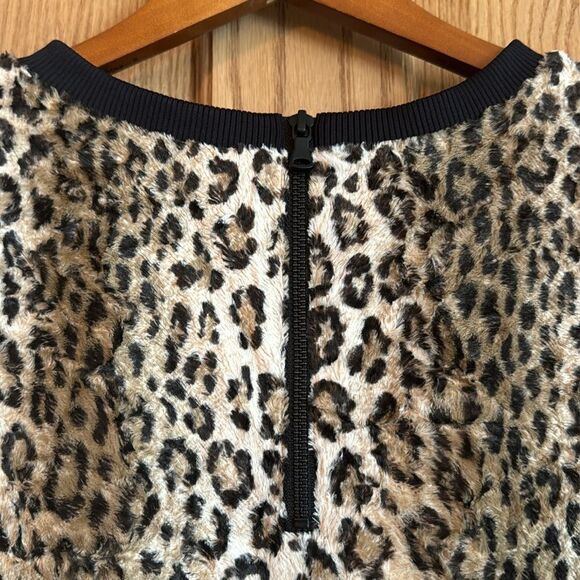MILLY Faux Fur Animal Print Pullover - Picture 10 of 10